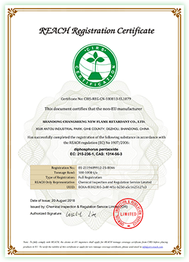 Certificado de registro REACH_CAS # 1314-56-3_00
